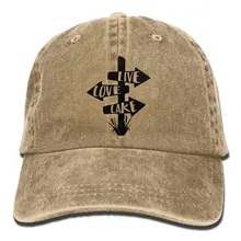 Живая Любовь озеро унисекс бейсболка хлопок деним Регулируемая шляпа от солнца для мужчин и женщин