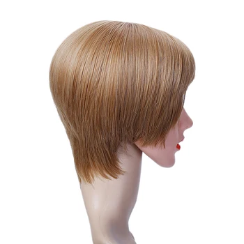 

MANWEI Synthetic Hair Muti Color Bangs High Temperature Fiber Woman Short Wig Colors Available