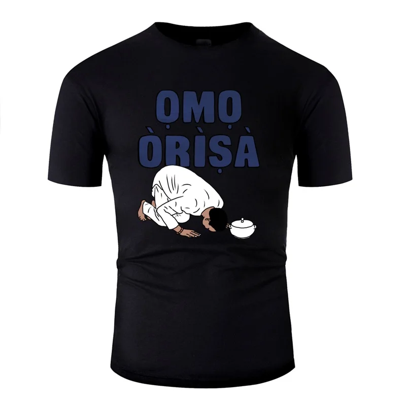 Мужская футболка с круглым вырезом Omo Orisha 100% хлопок размер Xxxl 4xl 5xl | одежда