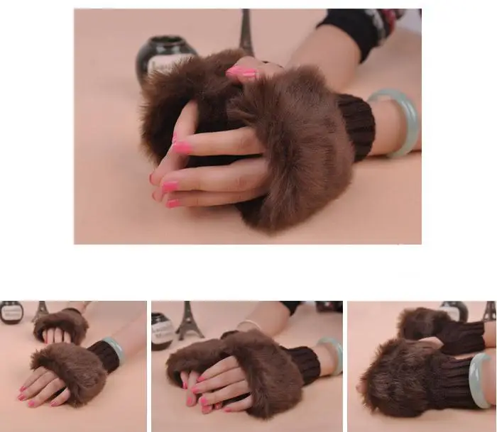 Fashion Silicone Heat Resistant Bbq Kitchen Oven Mitts Gloves Women Arm Warmer Fingerless Knitted Long Gloves Cute Mittens Gift