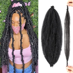 Springy Afro Twist Braiding Hair Fluffy Marley Hair Crochet Braids Pre Fluffed Spring Twist Hair For Butterfly Locs Distressed