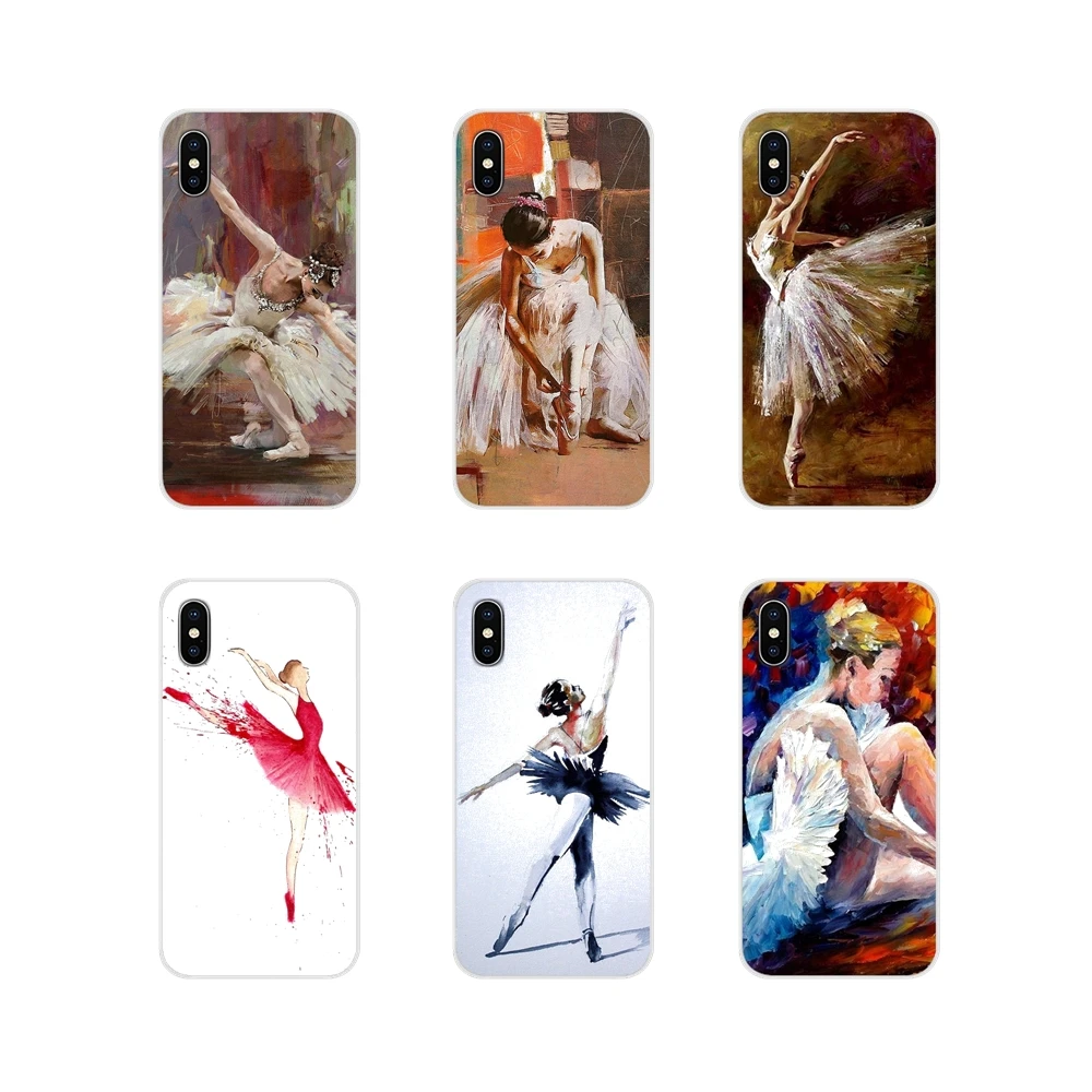 For Samsung Galaxy J1 J2 J3 J4 J5 J6 J7 J8 Plus 2018 Prime 2015 2016 2017 ballet dancer watercolor painting TPU Transparent Case | Мобильные