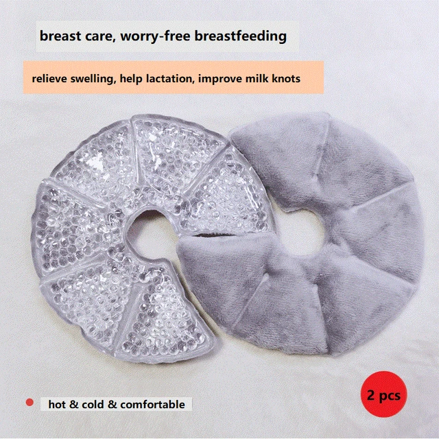 Breast Therapy Pad,2Pcs Reusable 3 in 1 Heat and Ice Packs Breast Therapy  Pad for Breastfeeding 