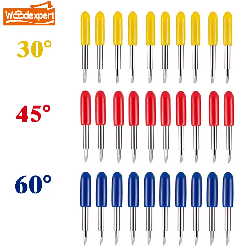 Lama Per Plotter Da Taglio Di Ricambio 40 Pcs45/30/60 Gradi Per Vinile Cricut Roland Explore Air 2 Cutter Machines Fresatura Intaglio