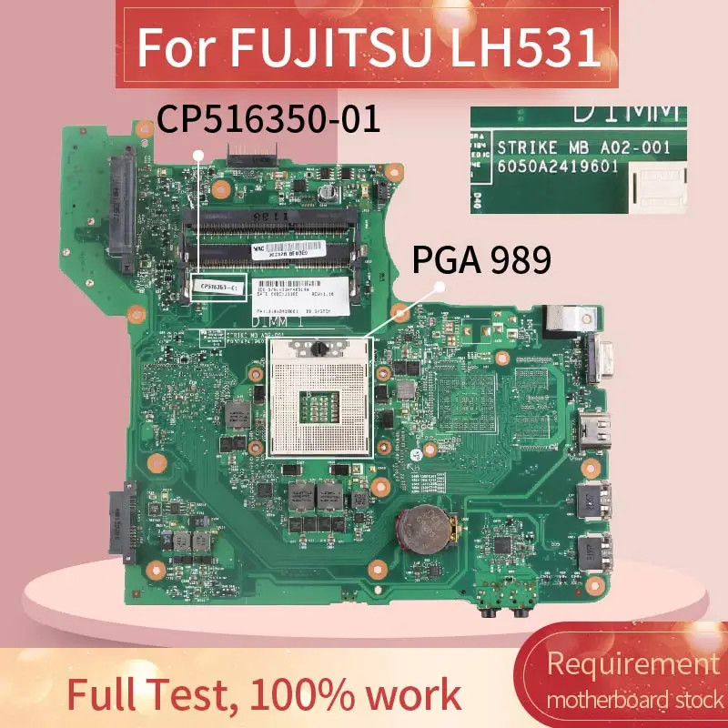 CP516350-01 Laptop motherboard For FUJITSU LH531 Notebook Mainboard  6050A2419601 HM65 PGA 989 DDR3 AliExpress