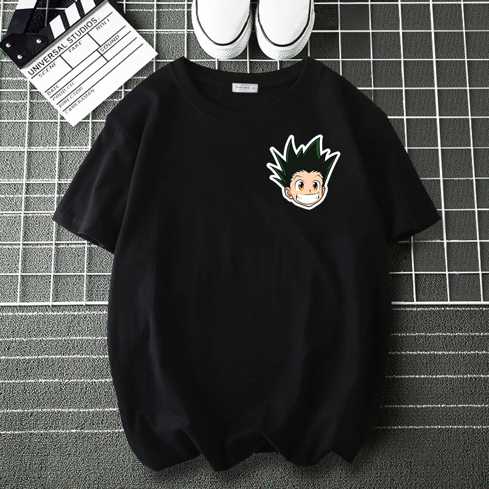 HUNTER×HUNTER Printed Japan Anime T-Shirts Men Women Hip Hop Casual Tee Shirts Summer Brand Tops Male Cartoon Harajuku T Shirt | Мужская