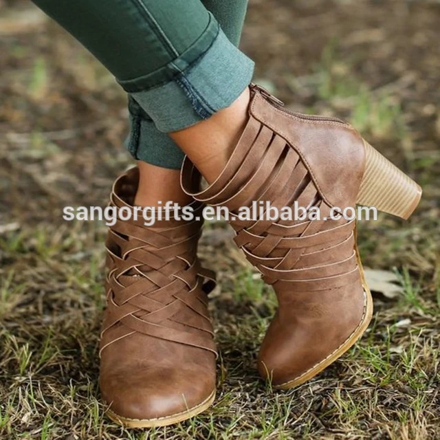 Winter Boots Winter Women Big Size Buckle Strap Ankle Boots Faux Suede Slim Boots Fashion Shoes Women Shoes