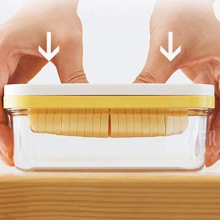 2 in 1 Butter Slicer Saver Keeper Case Butter Container Storage with Lid E2S