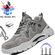 Chaussures de sécurité à bout en acier pour homme, baskets de travail anti perforation, nouvelle collection