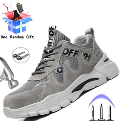 Chaussures de sécurité à bout en acier pour homme, baskets de travail anti perforation, nouvelle collection 