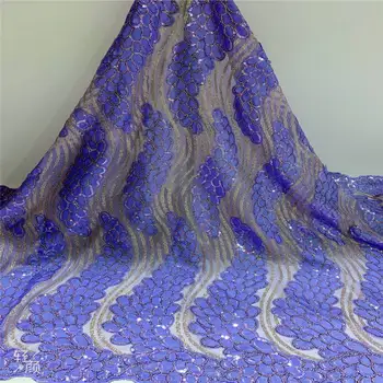 

New African Lace Fabric Embroidered Nigerian Tulle Lace Fabric High Quality French sequins Lace Fabric For Women A1736