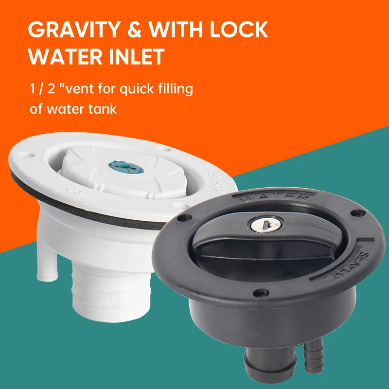 Refitting Gravity Water Inlet of RV Water Inlet with Lock Water Inlet Accessories for Vehicle Water Inlet