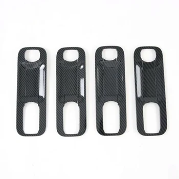 

Carbon Fiber Car Door Bowl Handle Protectors Cover Trim Frame Sticker Decorative Accessories for Ford F150 2015-2020