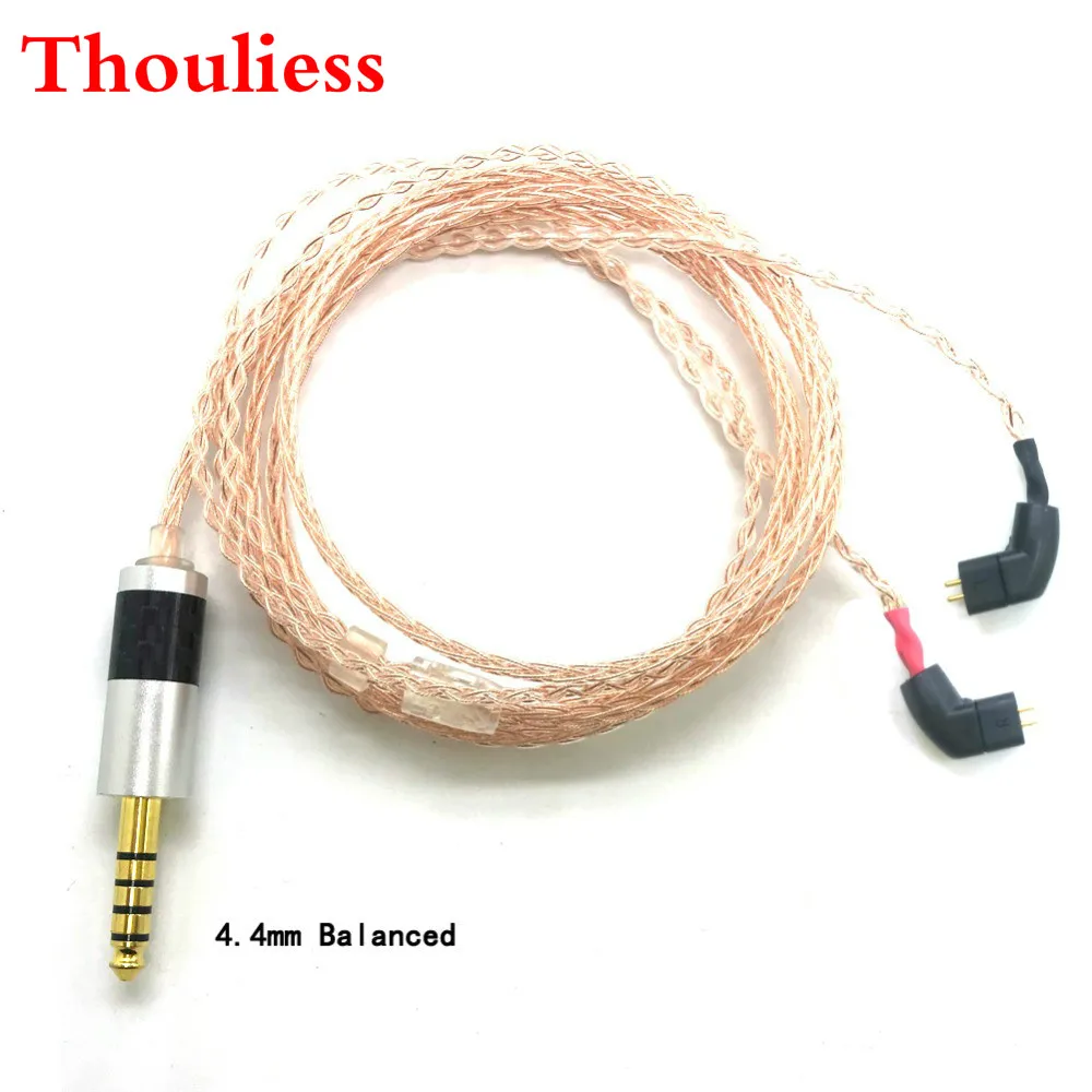 Thouliess Free Shipping 8 core 0 75mm 2Pin Headphone Upgrade Cable for Ultimate Ears UE TF10 TF15 5Pro SF3 SF5 UE18 Headphones