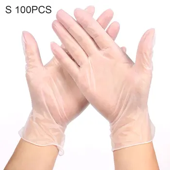 

20/50/100pcs Disposable PVC Gloves White Non-Slip Acid and Alkali Laboratory Rubber Gloves Household Cleaning Products