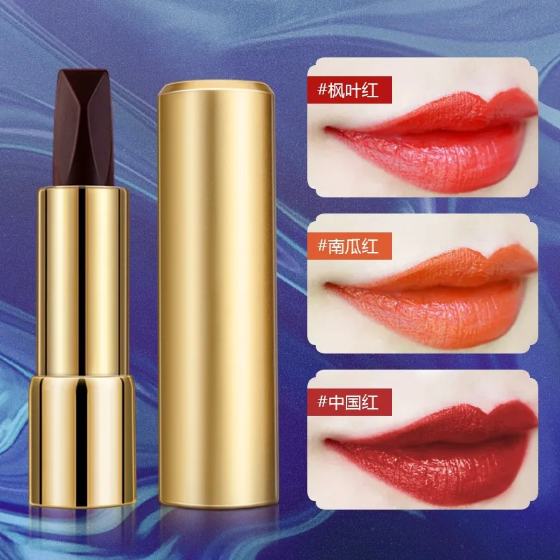 

[Spot] Genuine guarantee three-color lipstick [one three-color] matte purple green fantasy love three-color lipstick is not easy