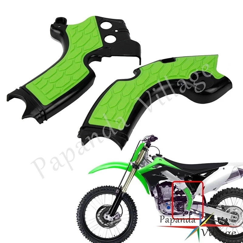 entanglement uanset hagl Motocross Green Frame Guard Protection Cover Frameguards For KAWASAKI  KXF250 KX250F 2015 2018 KX250 2019 Dirt Bike Enduro|Falling Protection| -  AliExpress