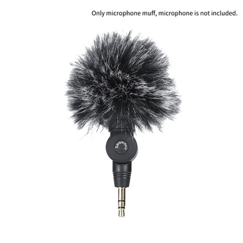 

Decorative Accessories Artificial Plush Removable Microphone Muff Universal Cover Black Soft Noise Reduce For Saramonic SR-XM1