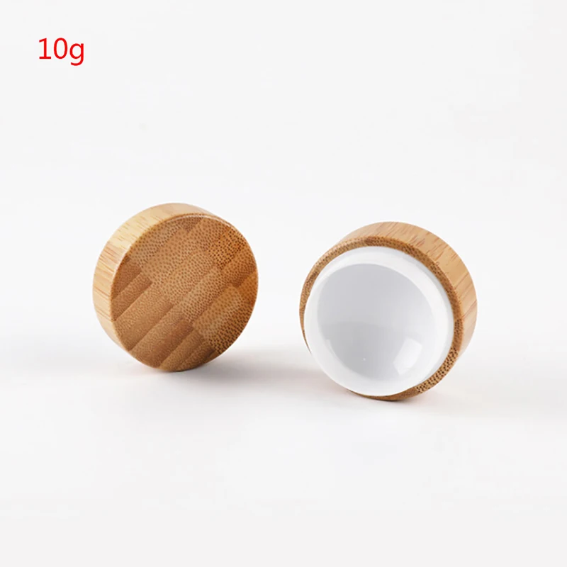 Practical 5g 10g Empty Bamboo Bottle Creative Cream Jar Nail Art Mask Cream Refillable Empty Cosmetic 3