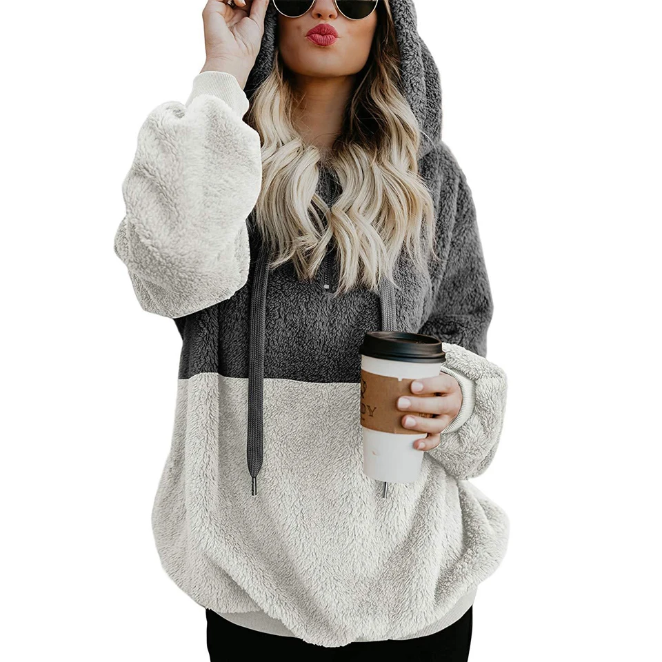 

2019 Winter Women's Large size artificial fur teddy bear coat 5XL clothes rabbit sweatshirt ladies sweatshirt with fur blouse