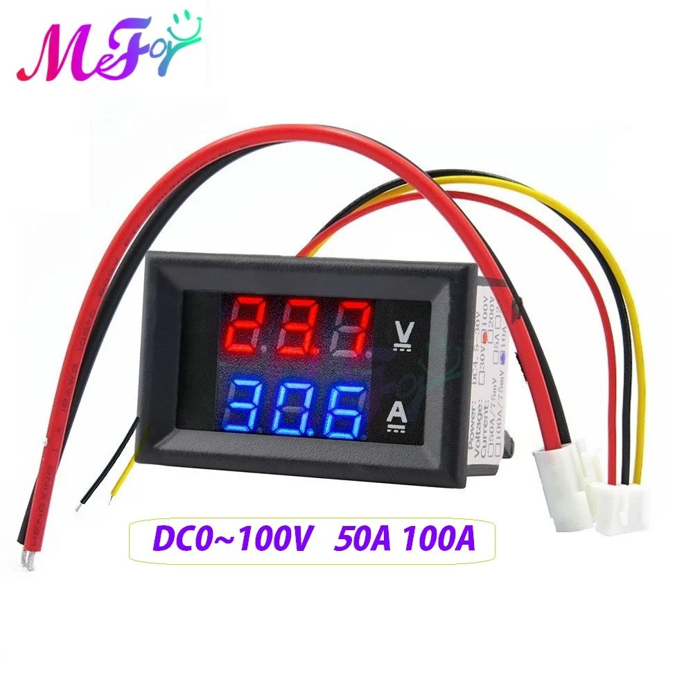 

0.28 inch LED Digital Voltmeter Ammeter Car Motorcycle Voltage Current Meter Volt Detector Tester Monitor Panel Red Blue