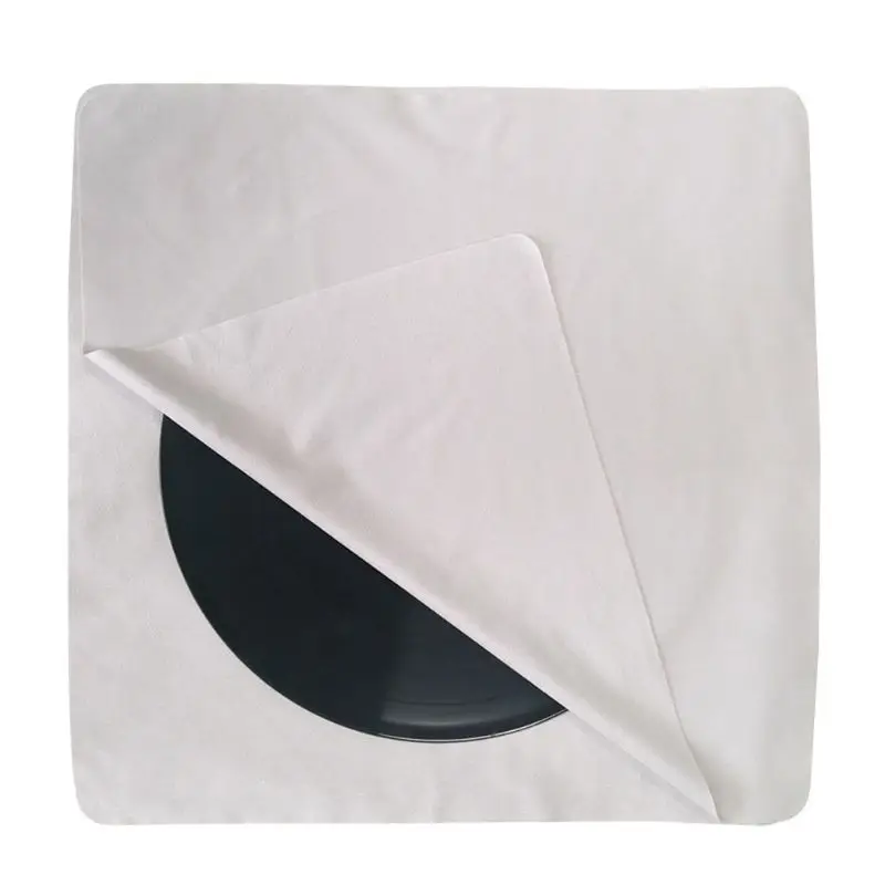 

2PCS 40x40CM Water Absorbent Suede Deerskin Towel Clean Cloth LP Vinyl Records