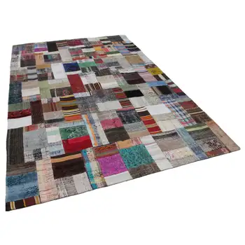 

205x305 Cm Multicolor Handmade Rugs Patchwork Rug-7x10 Ft