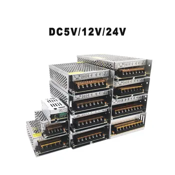 

5V 12V 24V 1A/2A/3A/5A/10A/15A/20A/25A AC110V-220V Regulated Switch Power Supply Voltage Power Adapter CCTV Led Strip
