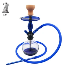 SY красивый стеклянный кальян полный набор наргиле хича кальян со шлангом курительная вода аксессуары для трубок 3 цвета