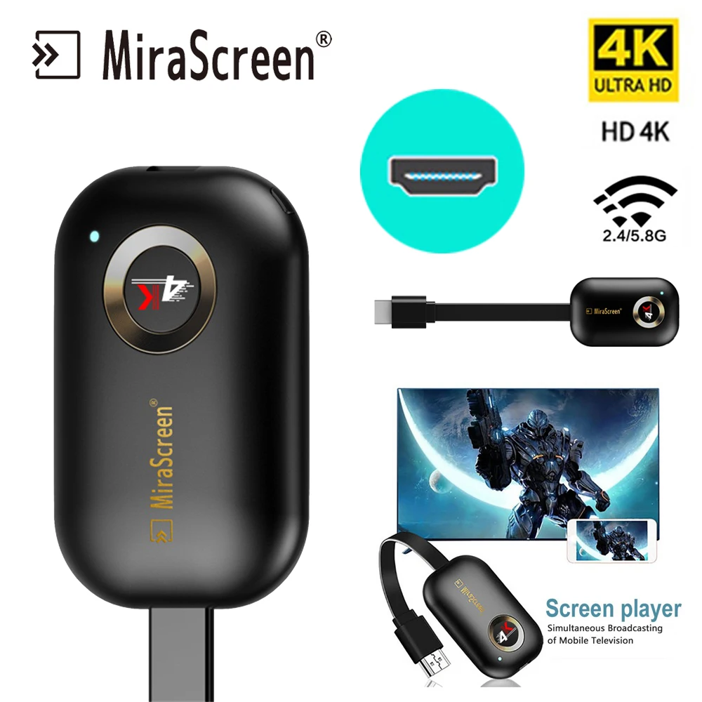 Mira экран G9 Plus 2,4G 5G 4K беспроводной WiFi дисплей ключ Miracast приемник AirPlay HDMI ТВ-Карта экран стример Android IOS