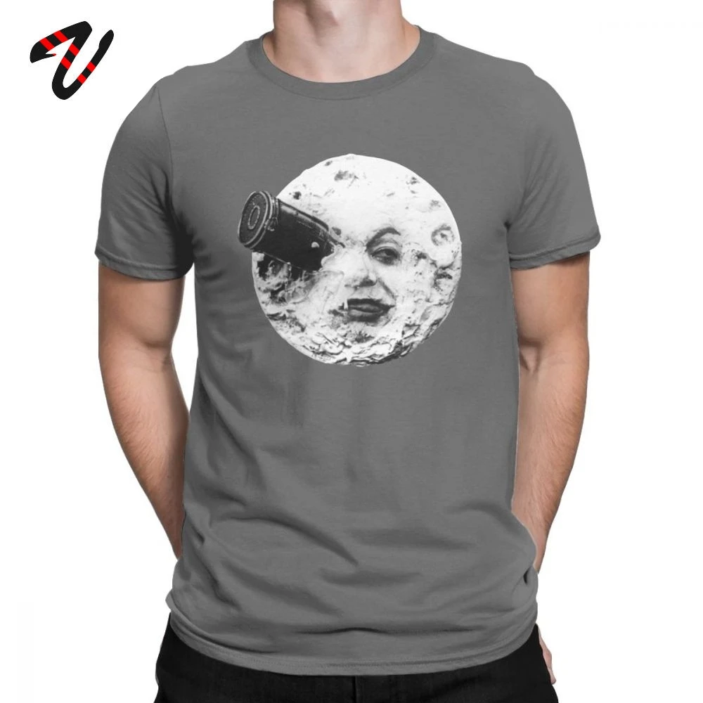 Moon T Shirts for Men Georges Melies Twin Peaks Tshirt Party Tops Short Sleeve Vintage T-Shirts Luxury Cotton Tees Plus Size | Мужская