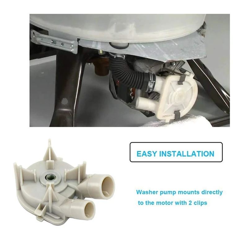 3363394 Washing Machine Pump & 285753A Washer Motor Coupler & 80040 Agitator Dogs Replacement for Kenmore 11089675110 Washer - C