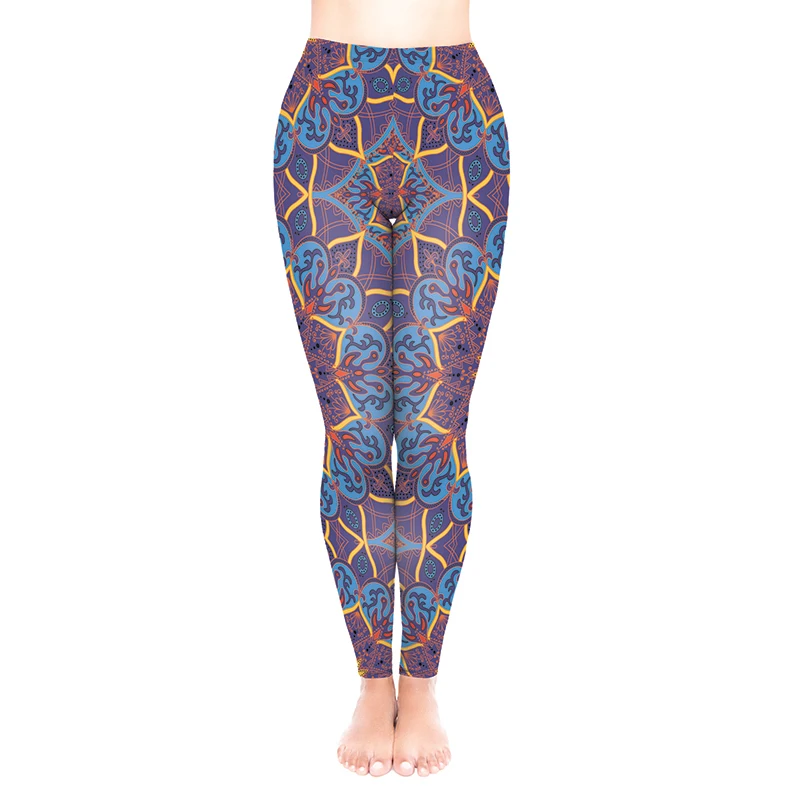 

New Unique Style Leggings Women High Quality Pants Moroccan Ornaments Pattern Legings Comfortable High Elasticity Legging Casual