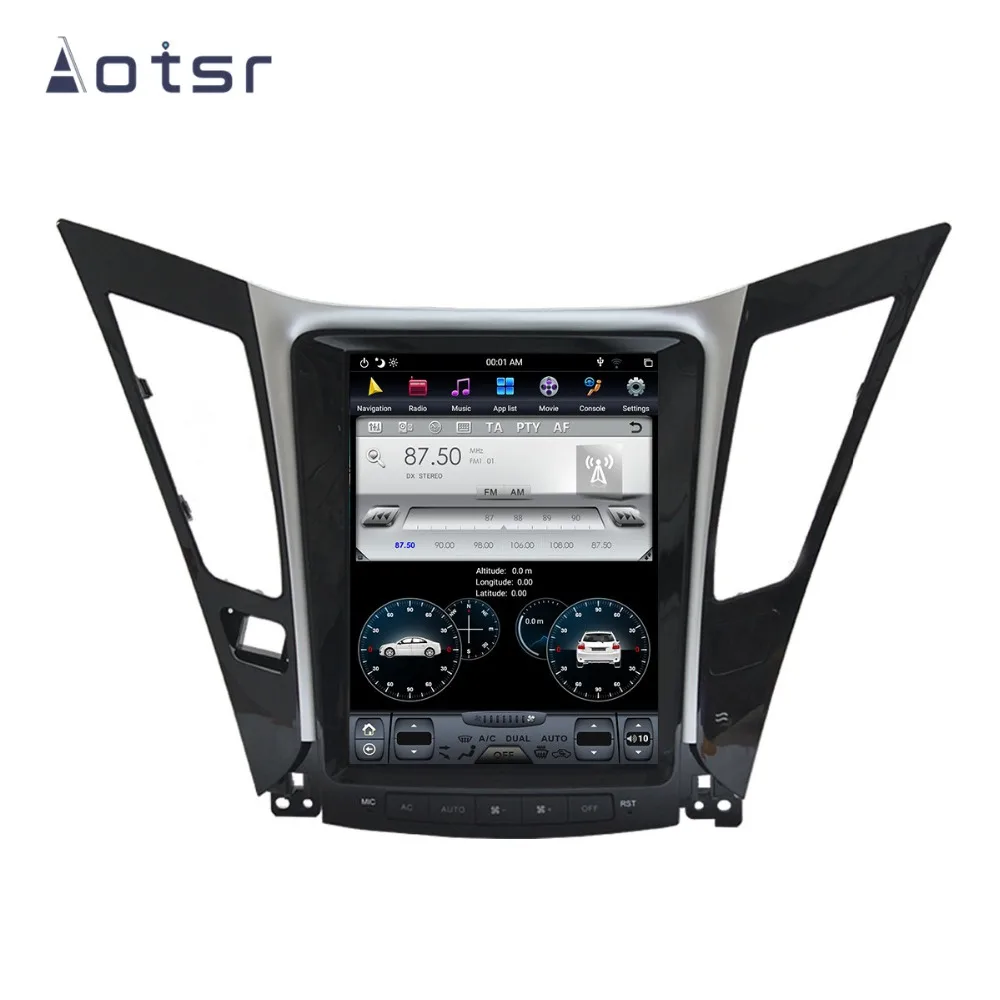 Tesla стиль Android 8,1 gps навигация автомобильный dvd-плеер для hyundai Sonata 8 2012- Авто Радио стерео Мультимедийный Плеер блок