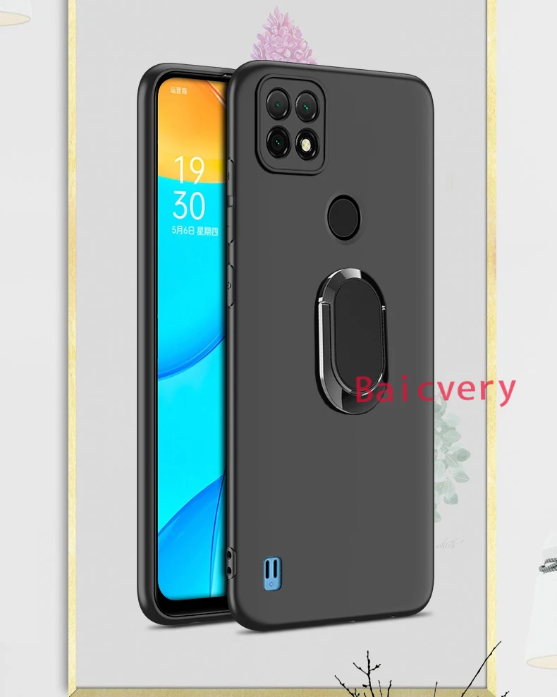 Новинка Модный чехол с полным покрытием для Realme C21 металлическое
