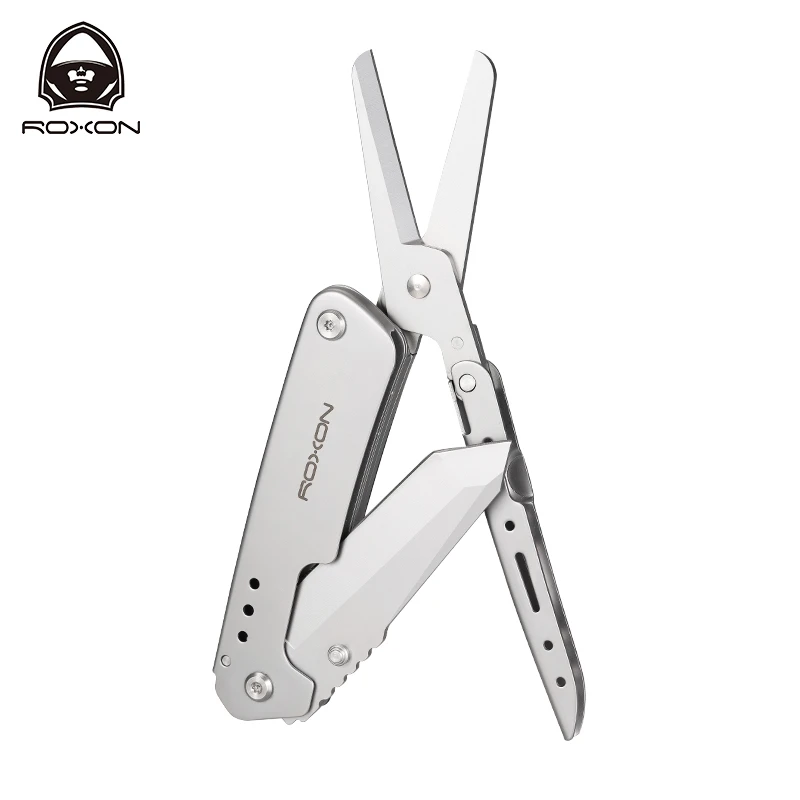 Roxon Folding Pocket Knife and Scissors 2 in 1 EDC Multi tool with Belt  Clip, Housework, Needlework, Outdoor, Camping, multitool|Knives| -  AliExpress