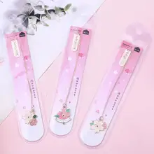 1 шт. милый розовый Сакура Подвеска из металлической цепочки маркер Закладка страницы Канцелярские Цветочные закладки детский подарок(tt-4024