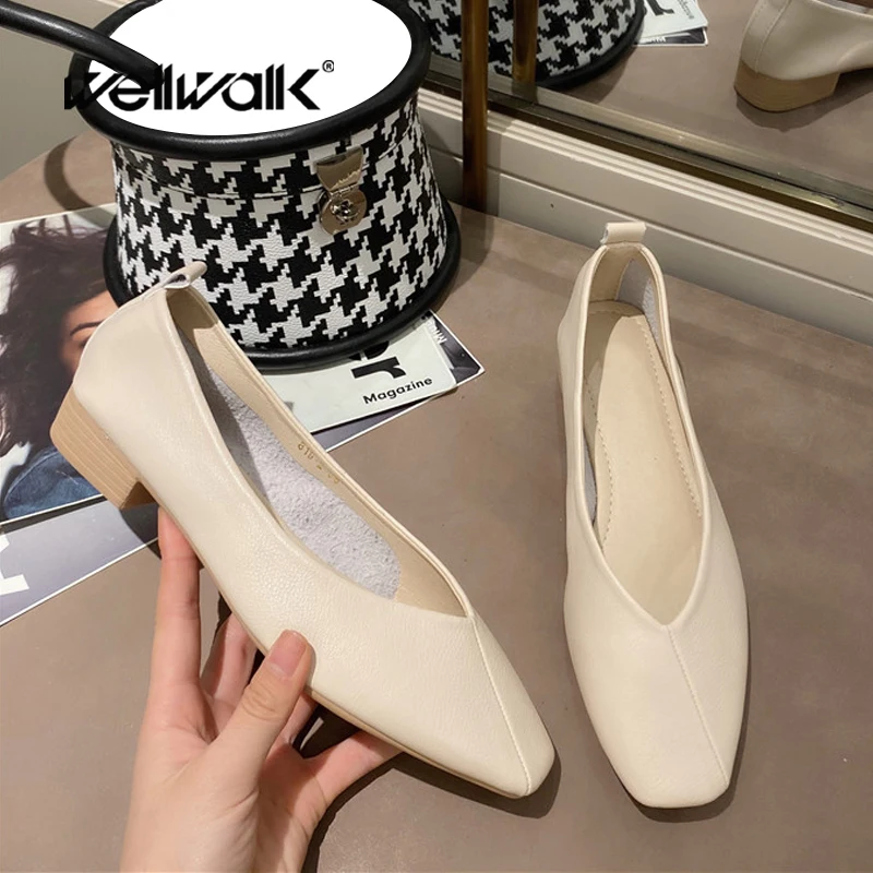 

Designer Shoes Women Pumps Low Heel Ladies Spring Autumn Moccasins Square Toe Female Foldable Shoe Woman Casual Footwear 2020