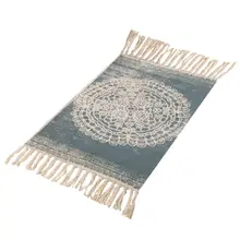 Американский богемный ковер декоративное хлопковое белье ручной работы с геометрическим узором ковер с кисточками домашний декор 60x90 см