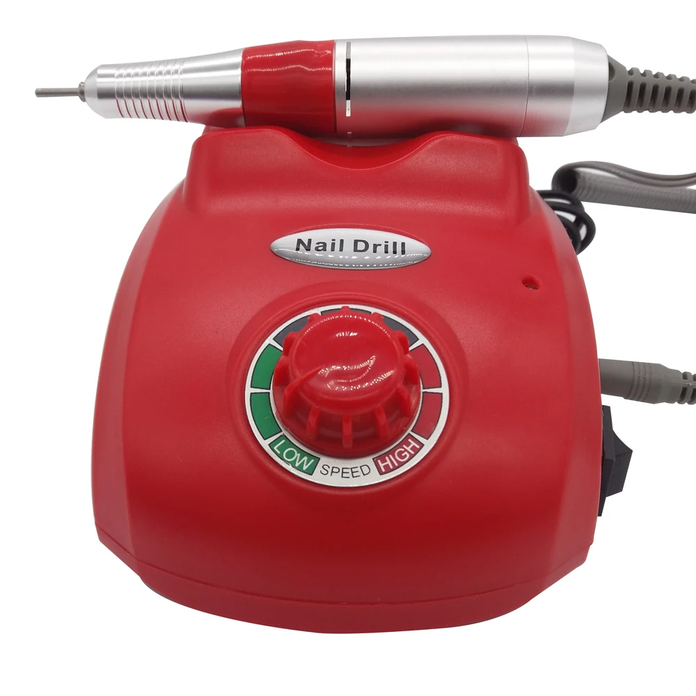 

35000RPM Nail Polisher Tools Nail Art File Bits Manicure Kit 35000 RPM 110V/220V Silver Electric Nail Drill Machine Plastic 18W