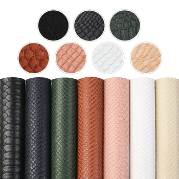 

20*34cm 7pcs/set Bump Texture Snake Pattern Synthetic Leather Set For Hair Bow Bags DIY handmade materials,1Yc10561
