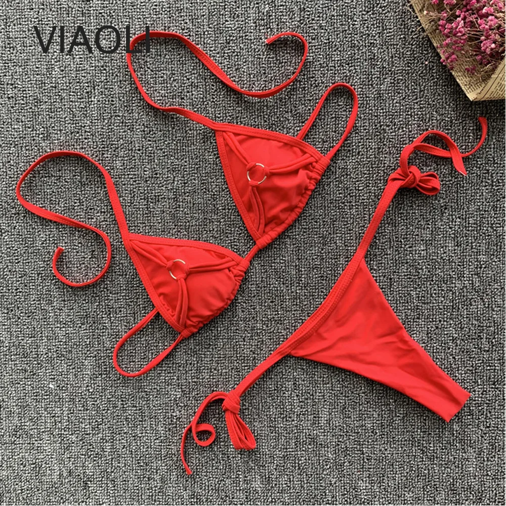 

Women Swimsuit Push up Bikini Swimwear Solid Swimming Suit Separate Female Beachwear Bathing Suit Bikinis Biquinis Feminino Red