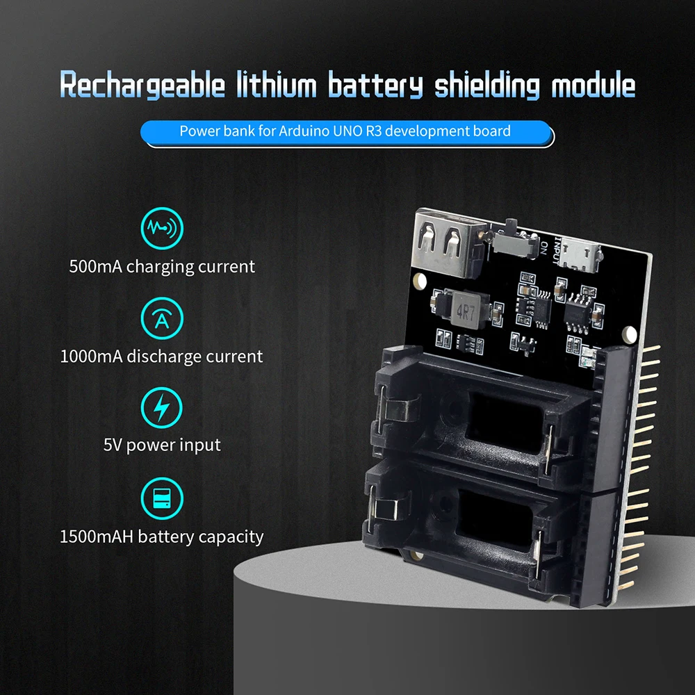 ESP8266 ESP32 источник питания перезаряжаемый Двойной 16340 литиевая батарея зарядное