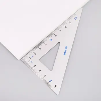 

4Pcs Drawing School Supplies Set Square Triangle Ruler Aluminum Alloy Protractor