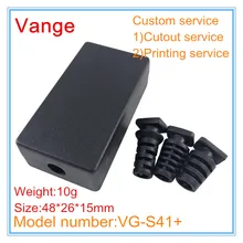 10 шт./лот, защитный чехол для провода с пряжкой, черный корпус из АБС-пластика, diy box 48*26*15 мм, разъем для провода