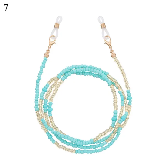 Bohemian Colored Mask Strap Beaded Glasses Chains Women Face Mask Lanyard Anti Slip Women's Neck Chain For Eyeglass Sunglasses 7