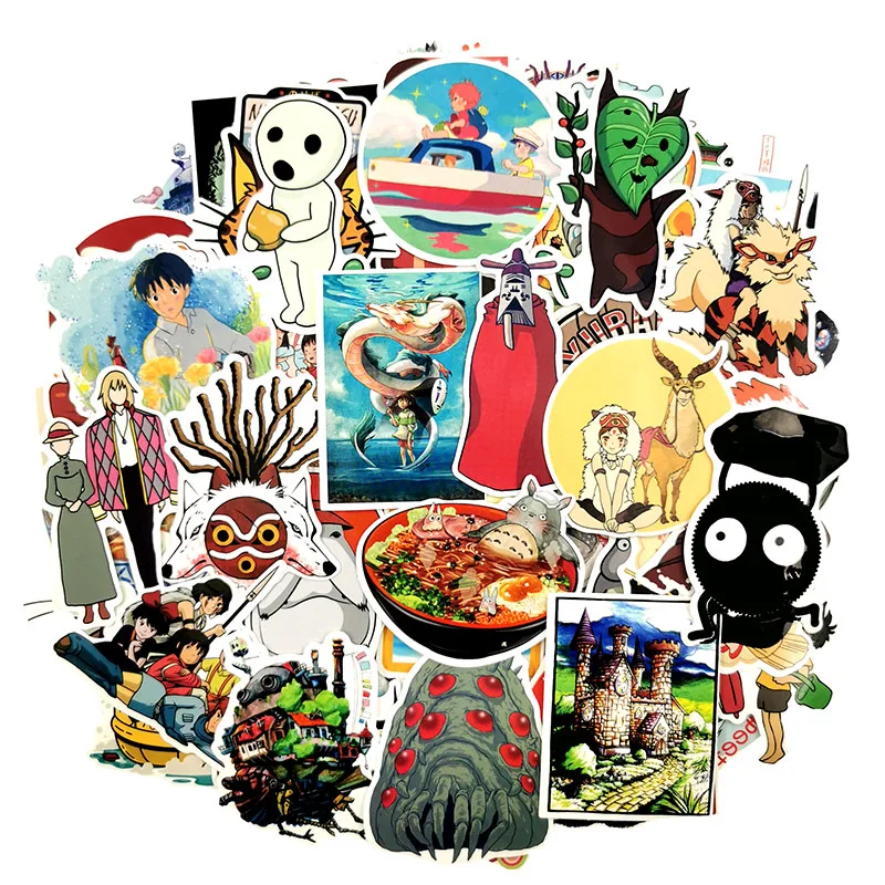 100 шт. наклейка s Miyazaki Hayao серии аниме наклейка Мой сосед Тоторо для скейтборда ноутбука велосипедов водостойкие Переводные картинки