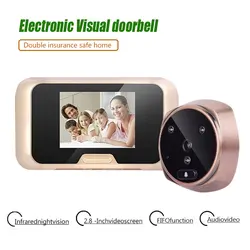 Inteligente eletrônico digital casa visual campainha da câmera campainha 120 graus visor de 2.8 polegadas de vídeo tela de visão noturna