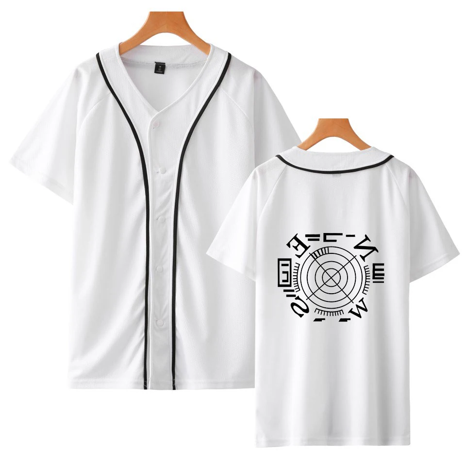compass conan 2019 Men Baseball uniform  Casual Hooded Tees Hot Sale Short Sleeve Jacket ShirtClothing Male Jacket  shirt