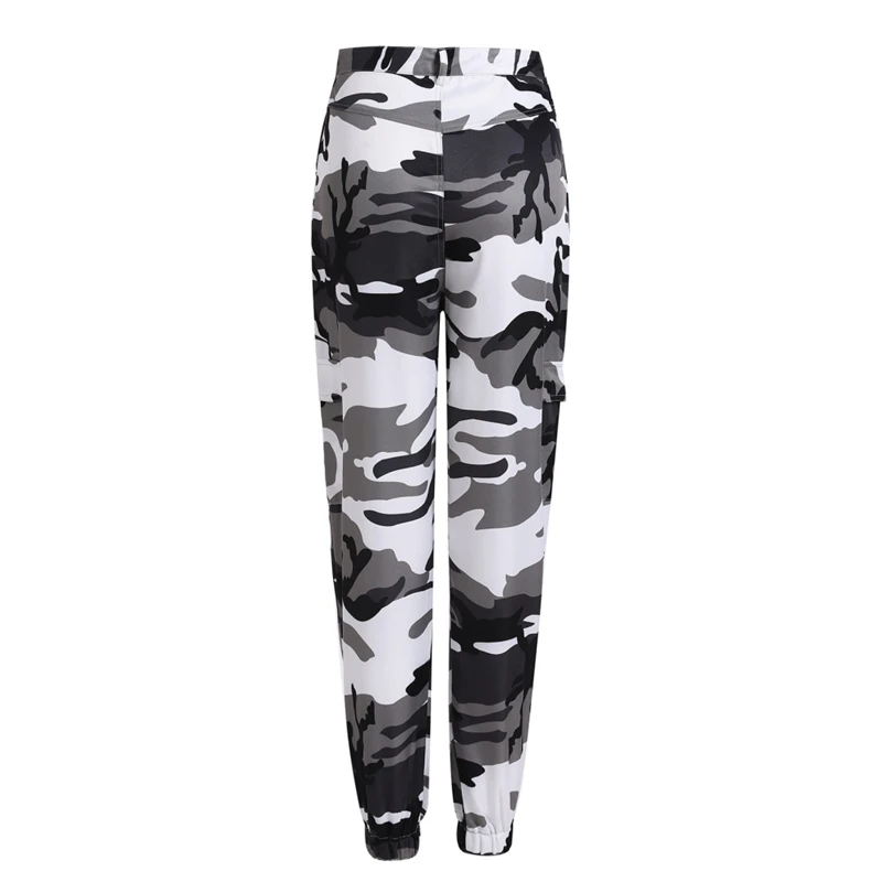 Новинка, женские камуфляжные штаны с высокой талией, модные Pantalon, женские брюки размера плюс, 3XL, спортивные штаны, уличная одежда, камуфляжные штаны для женщин, X1